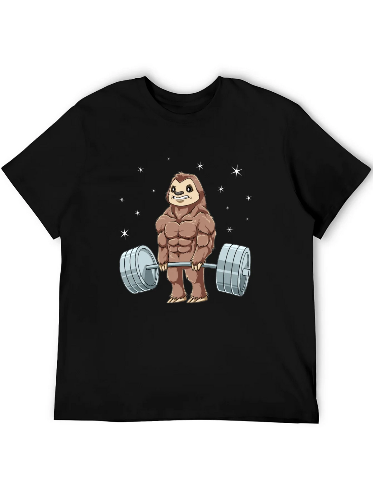 Weightlifting Sloth Graphic T-Shirt product image 5