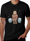 Weightlifting Sloth Graphic T-Shirt product image 1