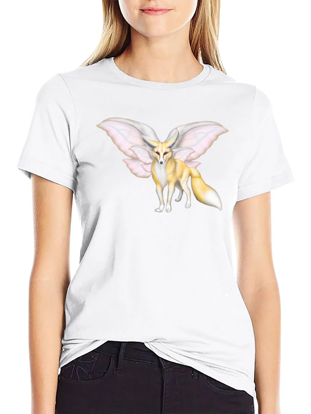 Fennec Fox Fairy Wings T-Shirt | Unique Graphic Tee product image 8