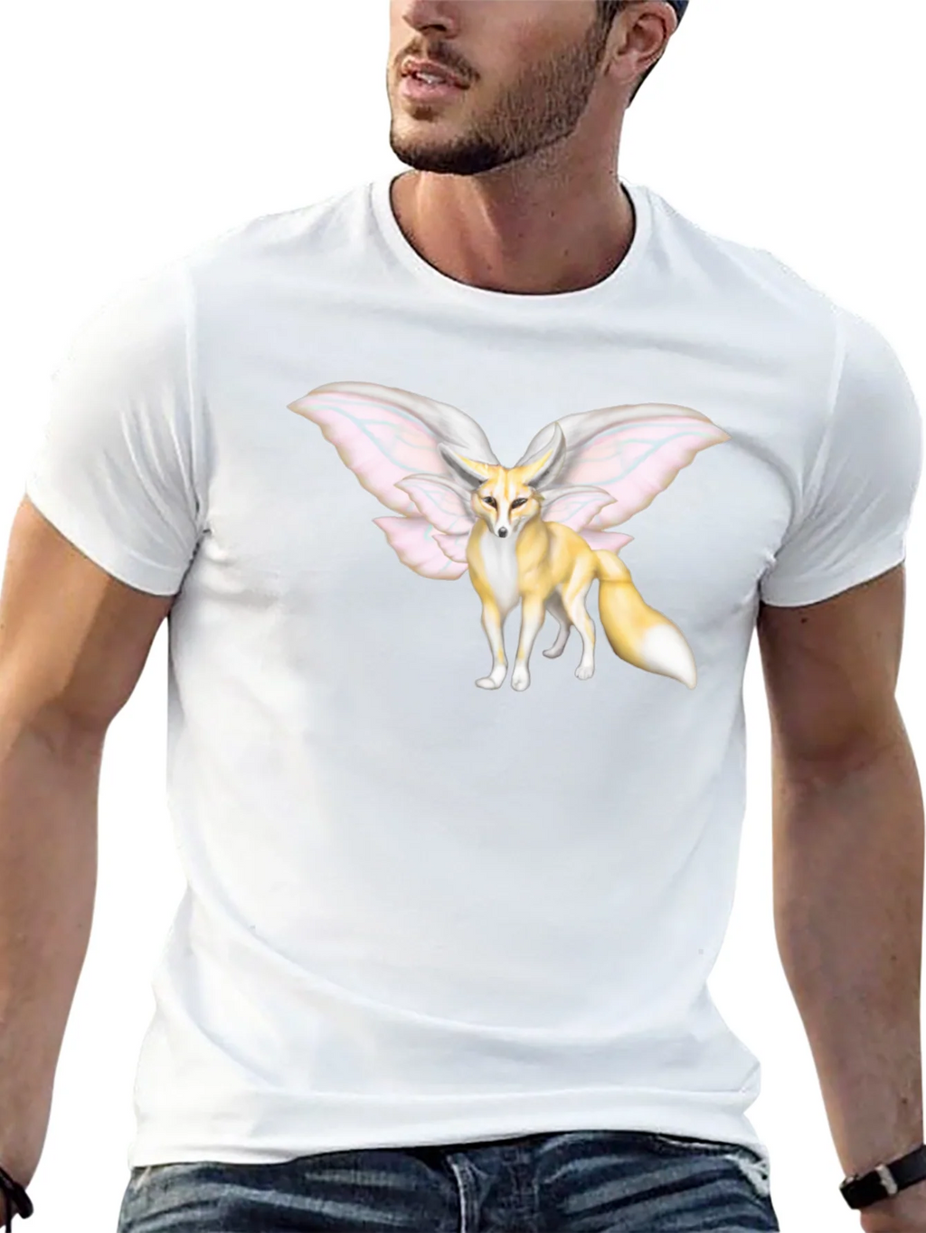 Fennec Fox Fairy Wings T-Shirt | Unique Graphic Tee product image 12