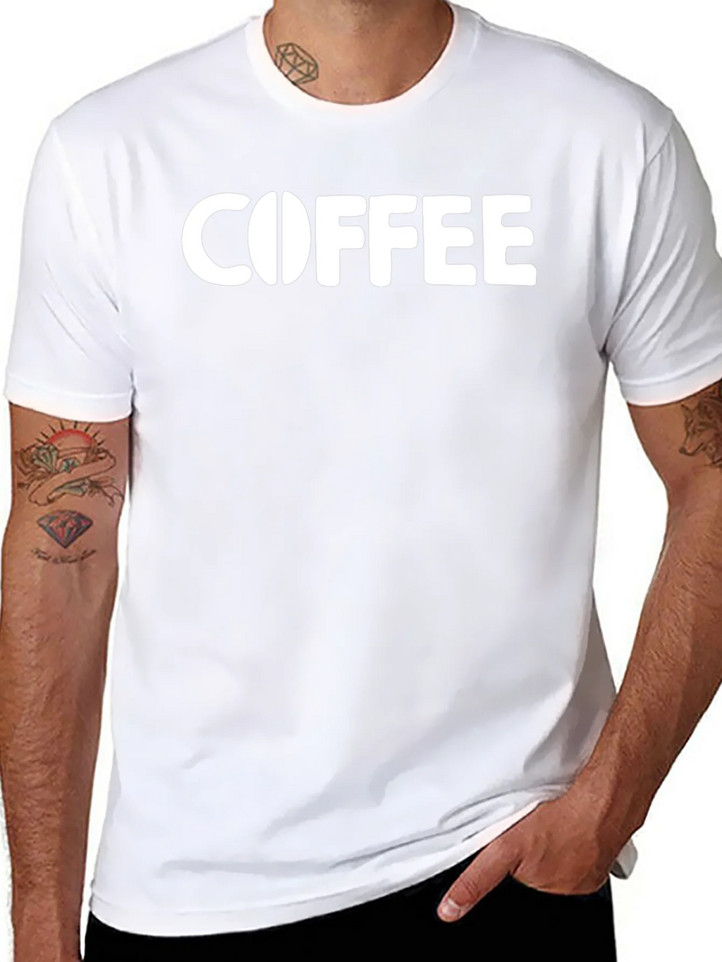 Coffee Graphic T-Shirt - Black Cotton Blend product image 4