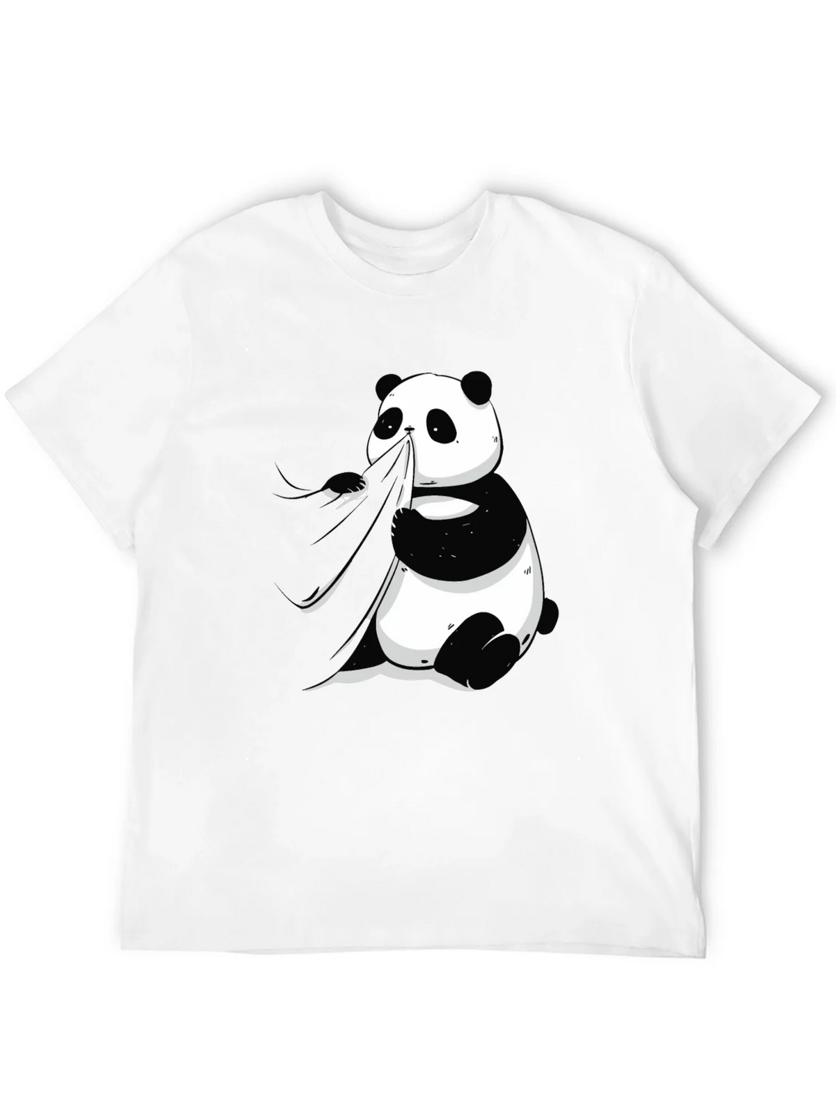 Panda Eating Bamboo Graphic Tee - Mens Black T-Shirt product image 11