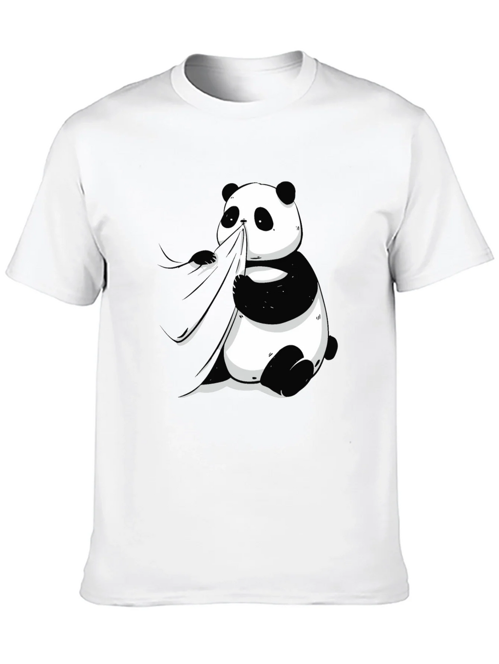 Panda Eating Bamboo Graphic Tee - Mens Black T-Shirt product image 9
