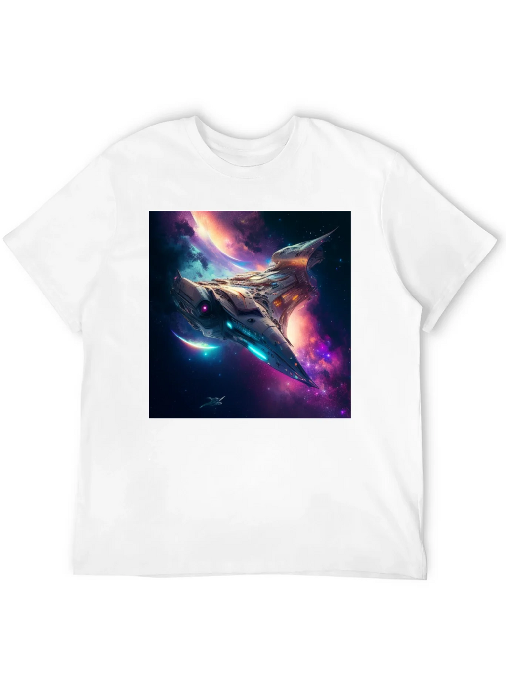 Sci-Fi Spaceship Galaxy T-Shirt product image 5