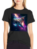 Sci-Fi Spaceship Galaxy T-Shirt product image 1