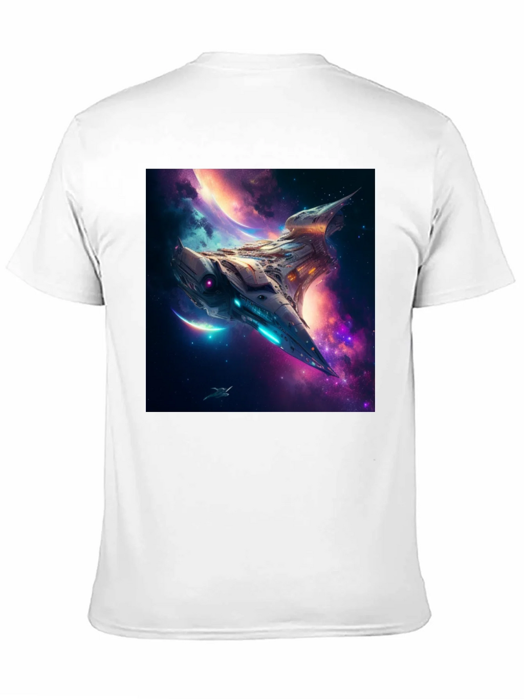Sci-Fi Spaceship Galaxy T-Shirt product image 4