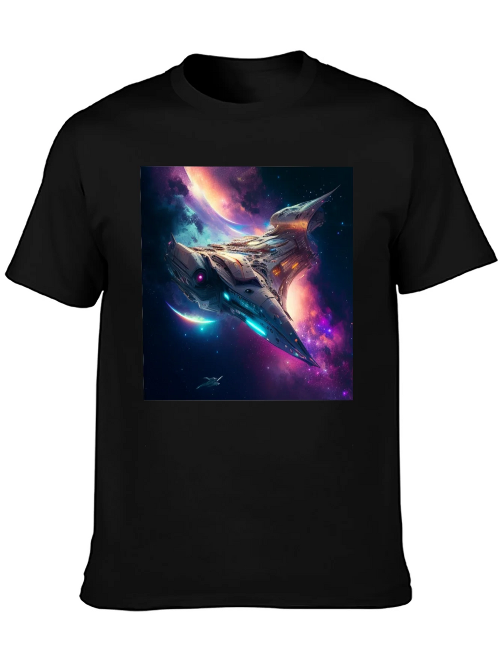 Sci-Fi Spaceship Galaxy T-Shirt product image 2