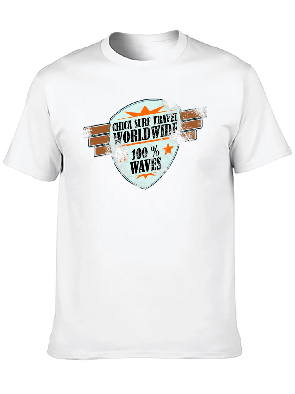 Chica Surf Travel Worldwide Black T-Shirt product image 9