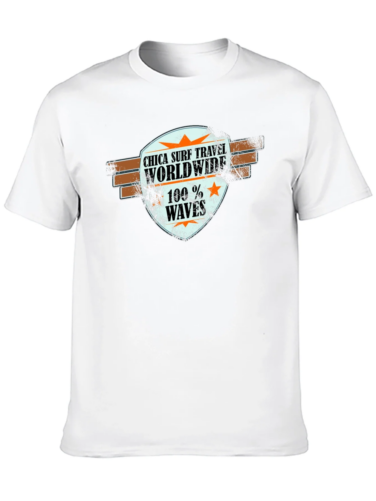 Chica Surf Travel Worldwide Black T-Shirt product image 9