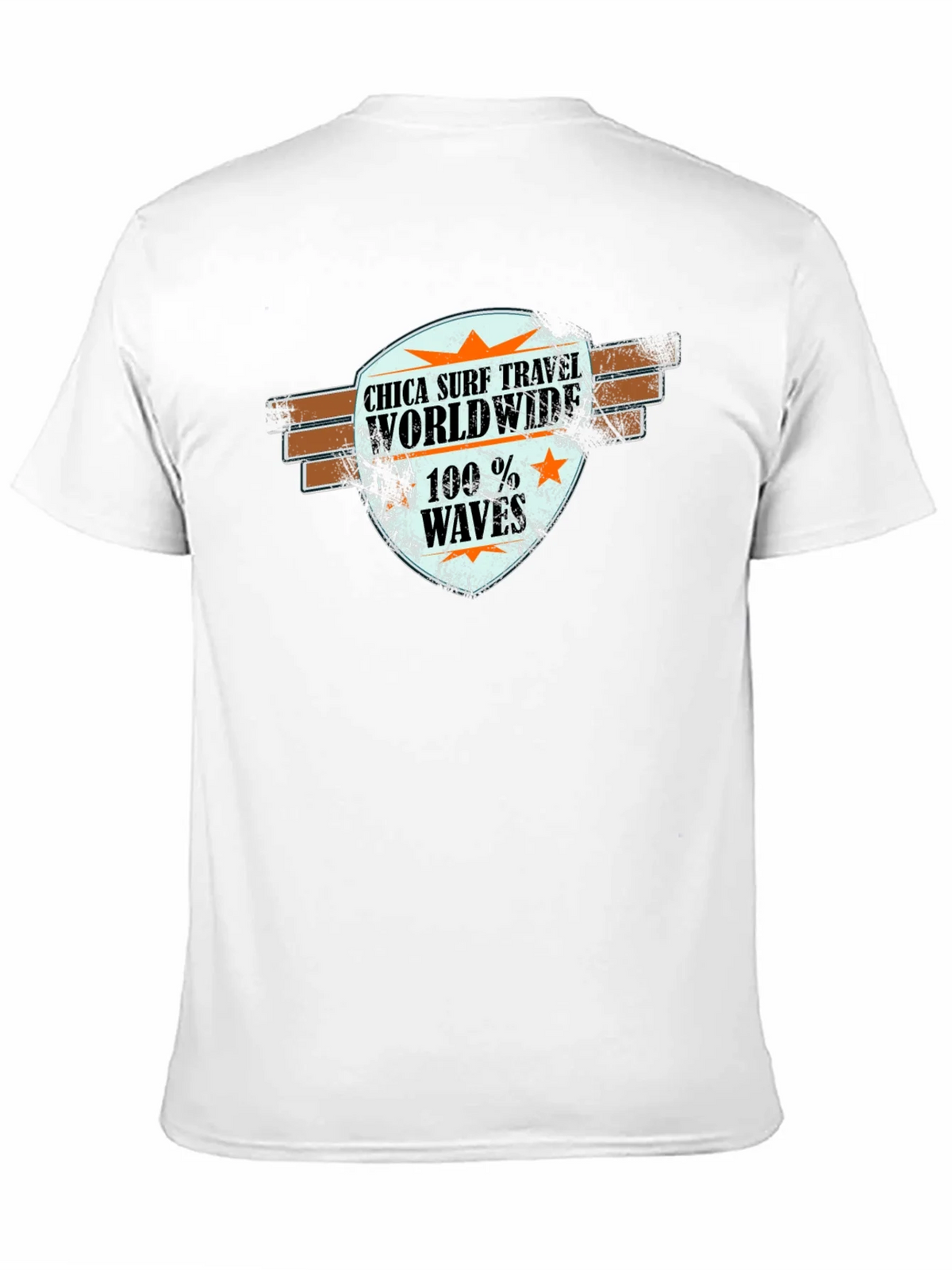Chica Surf Travel Worldwide Black T-Shirt product image 10