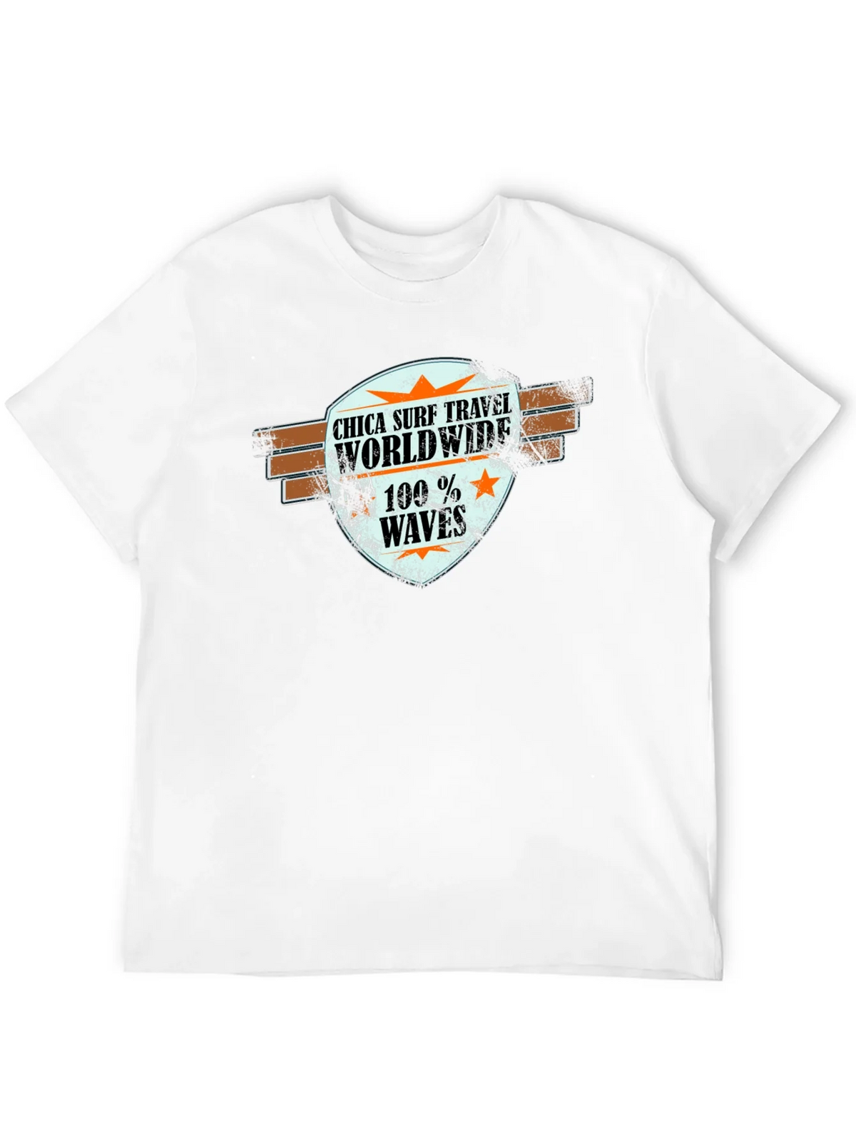 Chica Surf Travel Worldwide Black T-Shirt product image 11