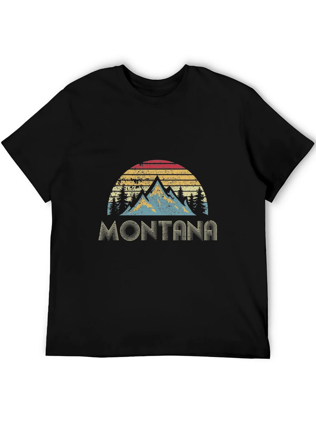 Vintage Montana Mountain Sunset Graphic T-Shirt product image 5