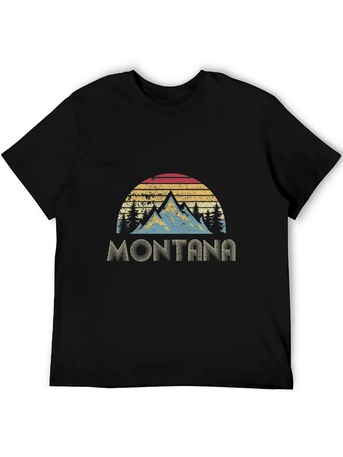 Vintage Montana Mountain Sunset Graphic T-Shirt product image 5
