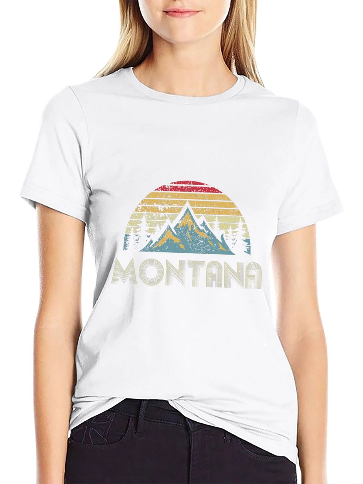Vintage Montana Mountain Sunset Graphic T-Shirt product image 8