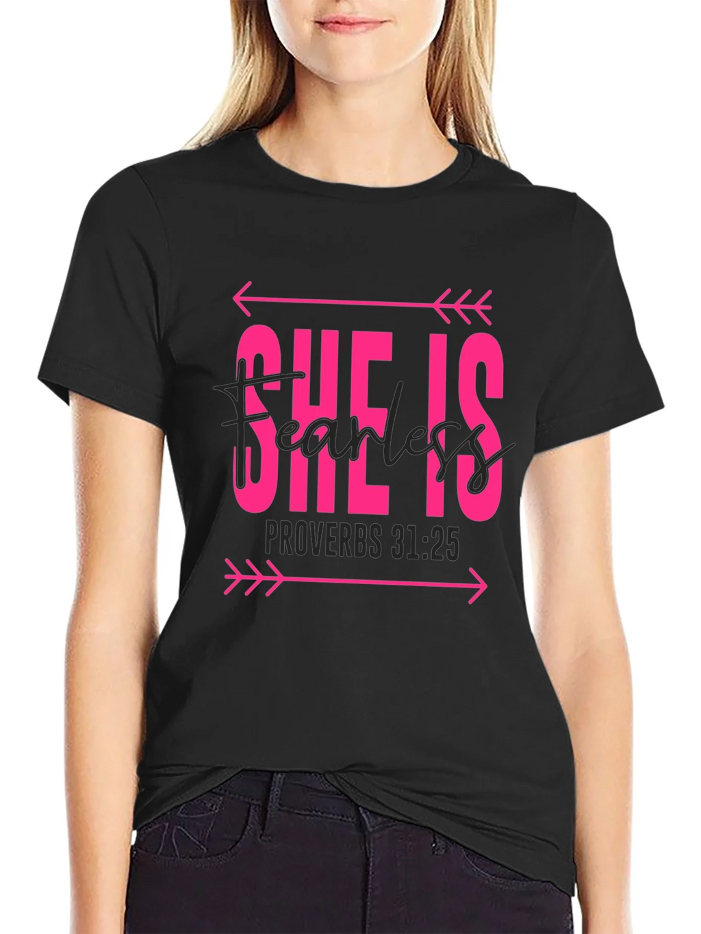 She is Fearless Graphic Tee - Proverbs 31:25 product image 2