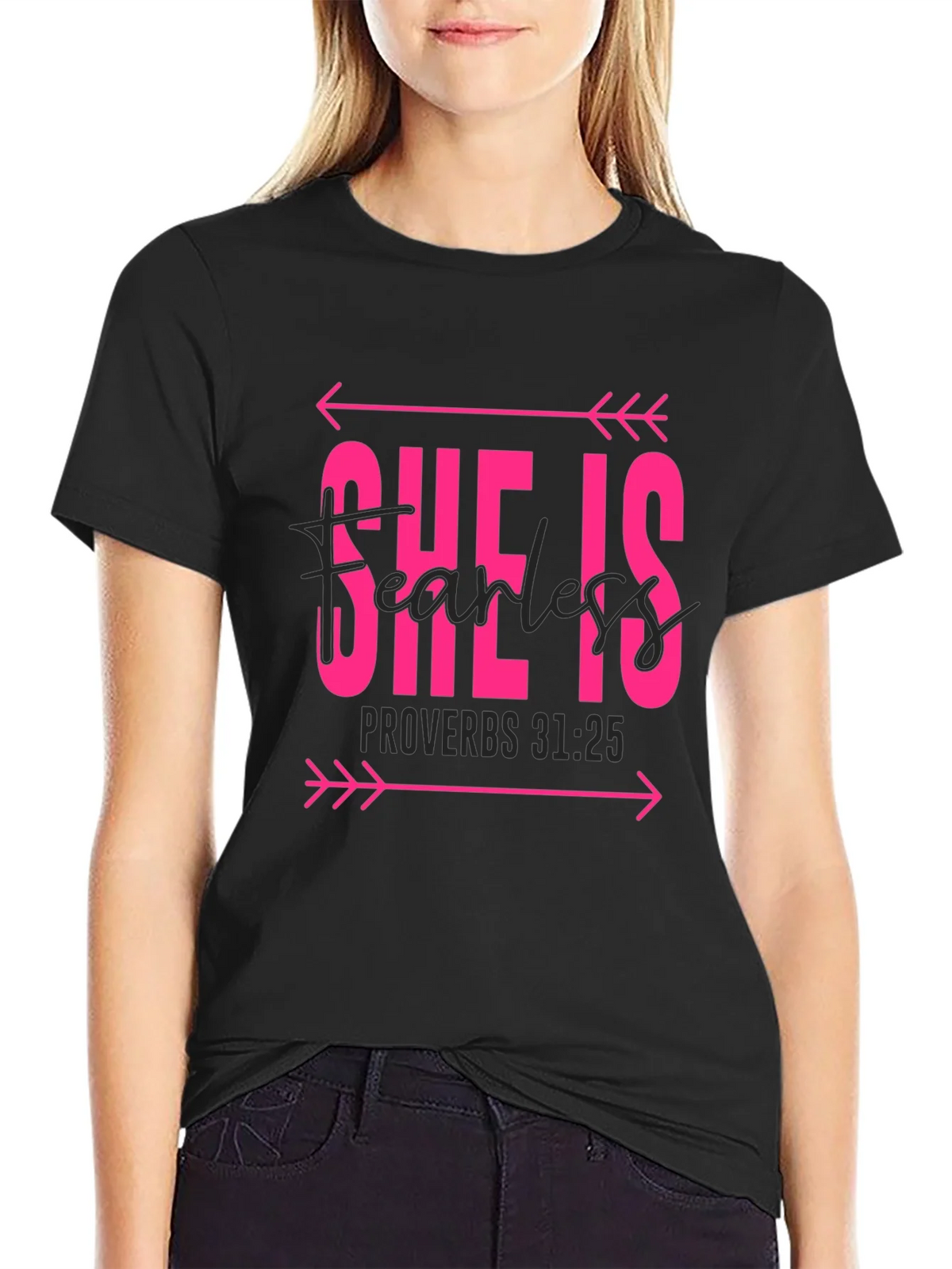 She is Fearless Graphic Tee - Proverbs 31:25 product image 2