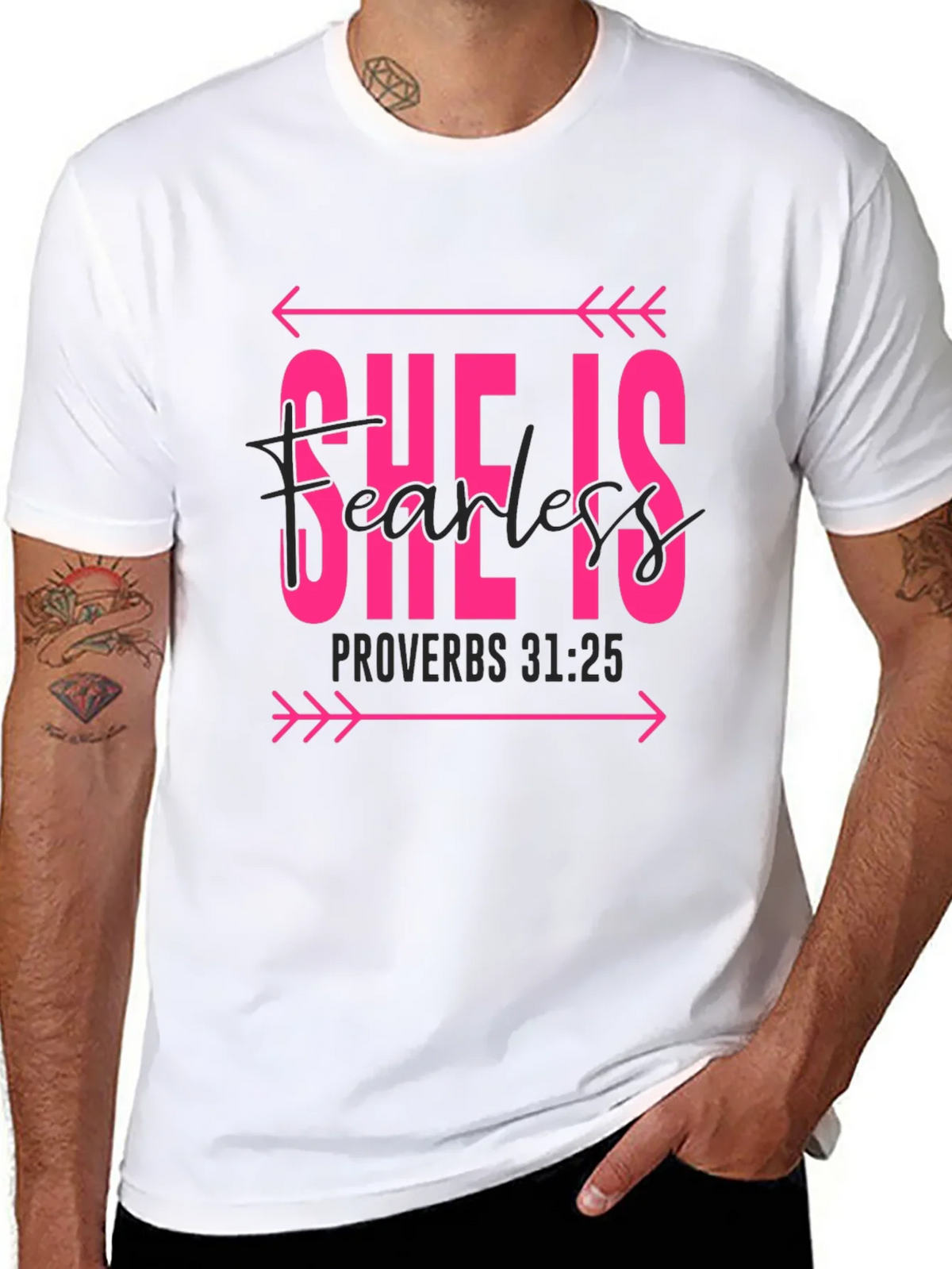 She is Fearless Graphic Tee - Proverbs 31:25 product image 7