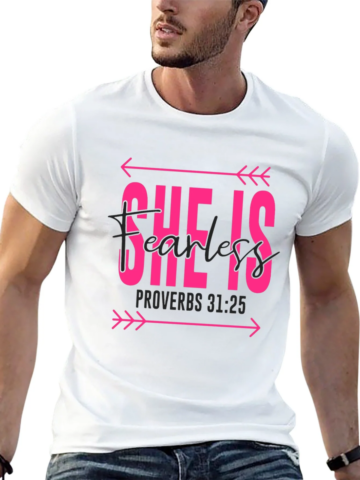 She is Fearless Graphic Tee - Proverbs 31:25 product image 12