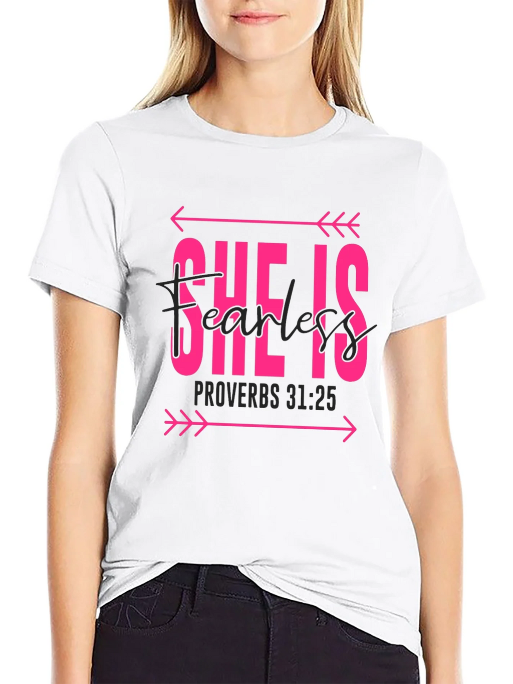 She is Fearless Graphic Tee - Proverbs 31:25 product image 8