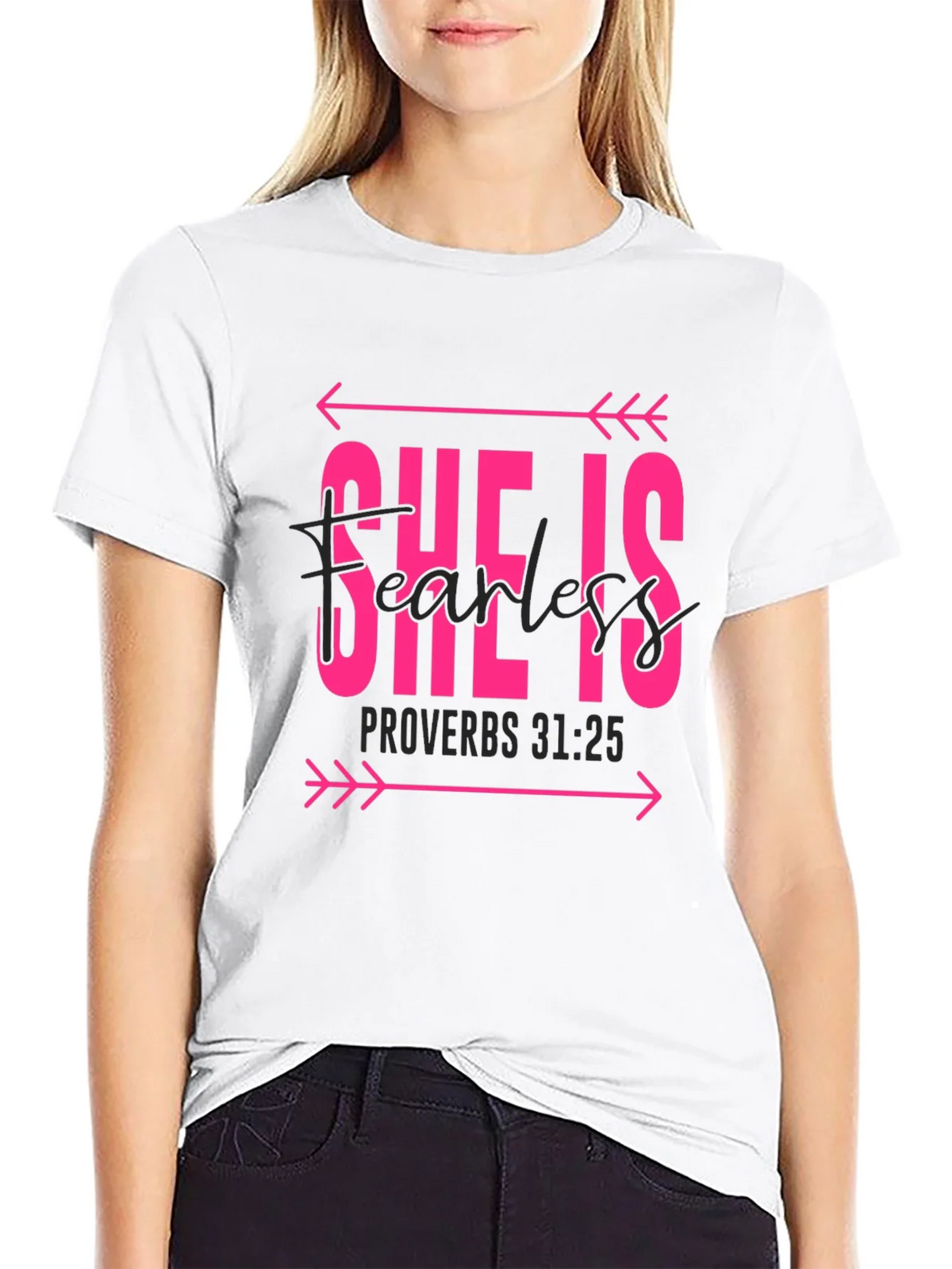 She is Fearless Graphic Tee - Proverbs 31:25 product image 8