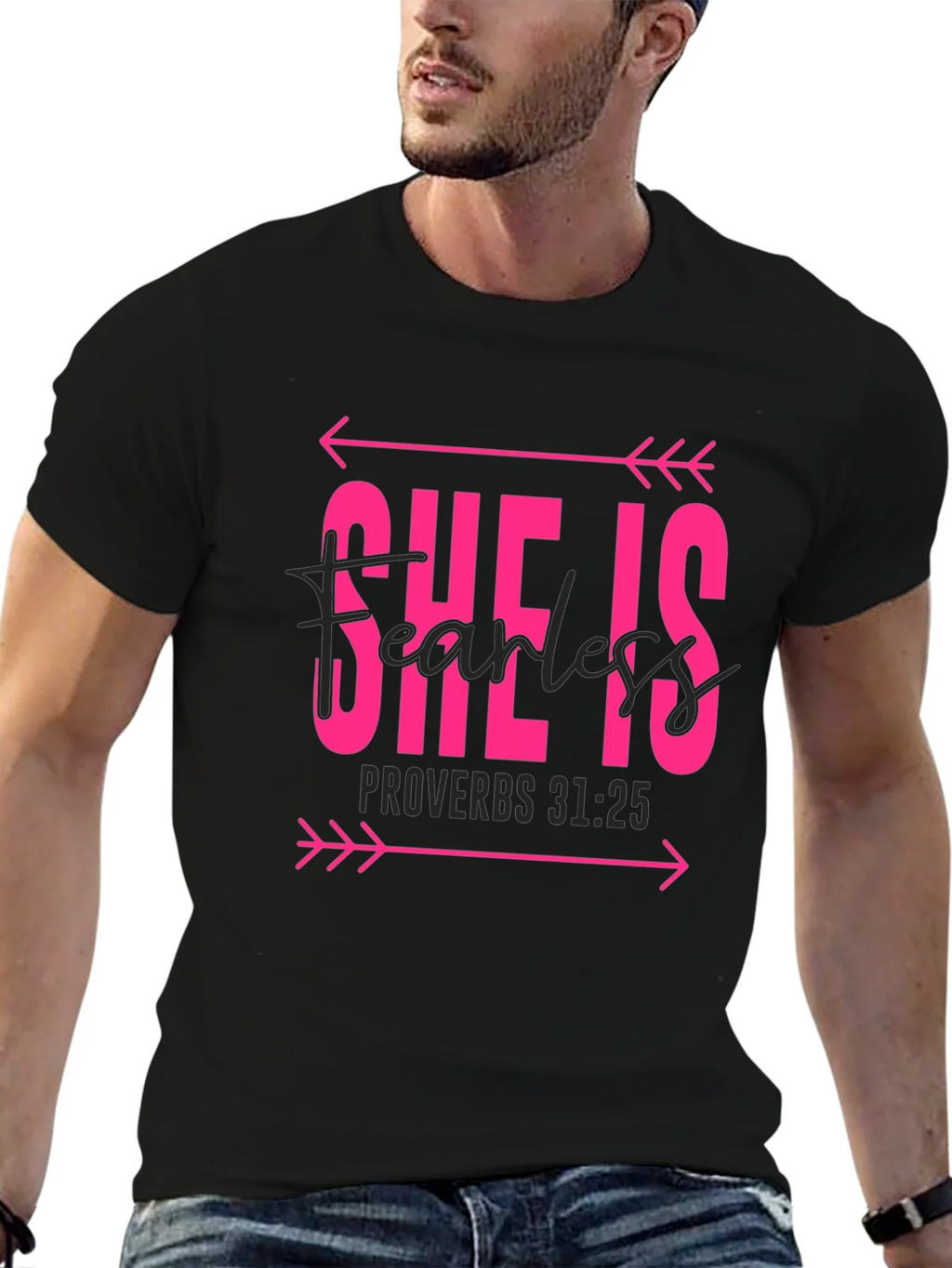 She is Fearless Graphic Tee - Proverbs 31:25 product image 6
