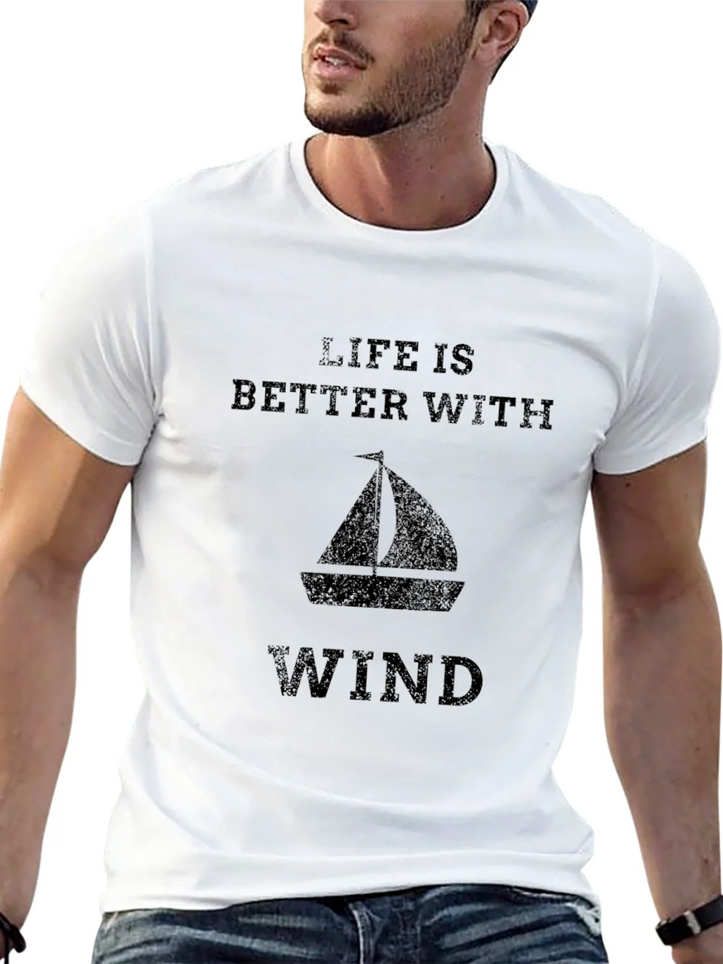 Life is Better With Wind Sailboat Graphic Tee product image 12