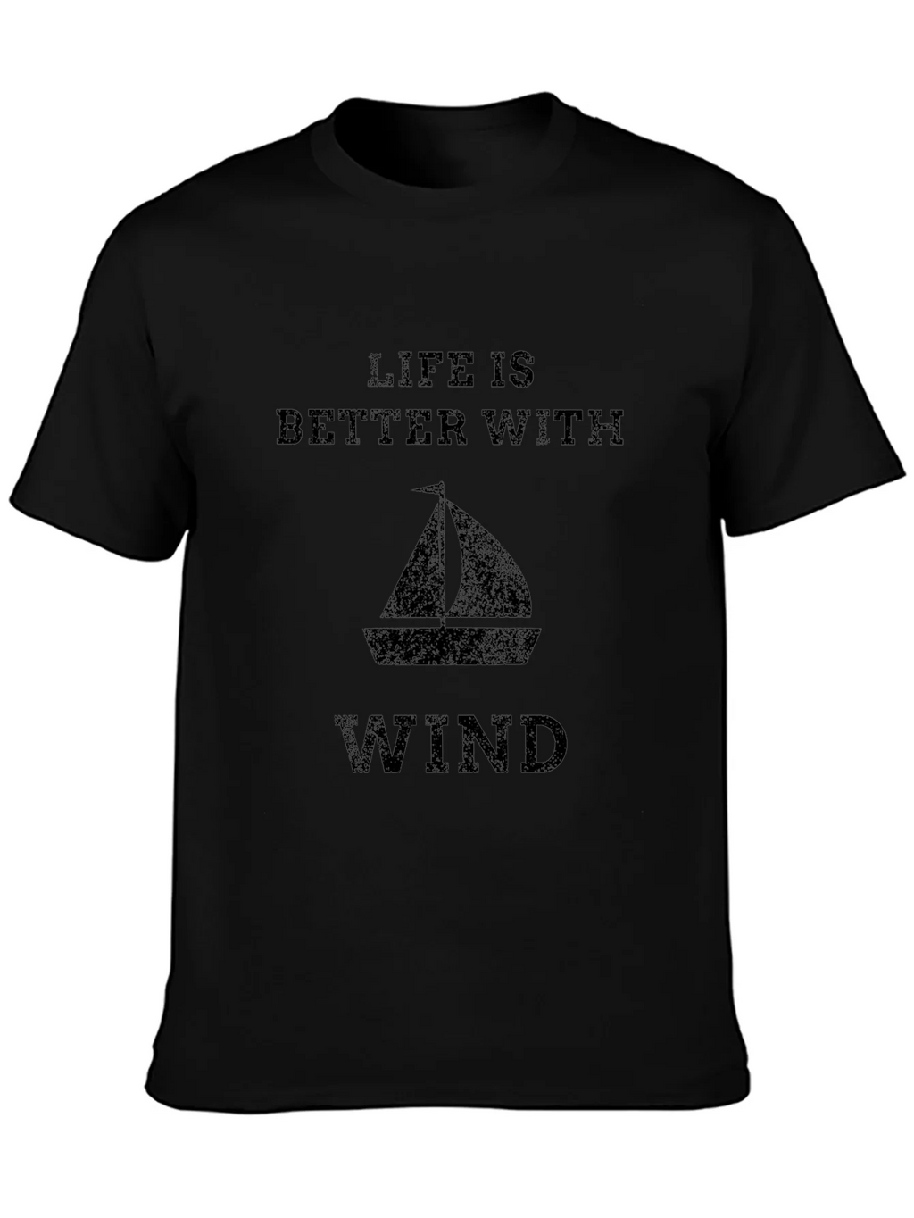 Life is Better With Wind Sailboat Graphic Tee product image 3