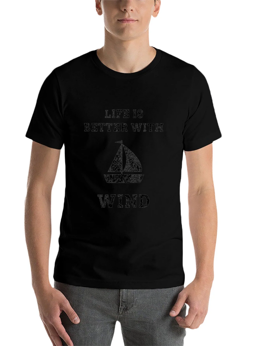 Life is Better With Wind Sailboat Graphic Tee product image 4