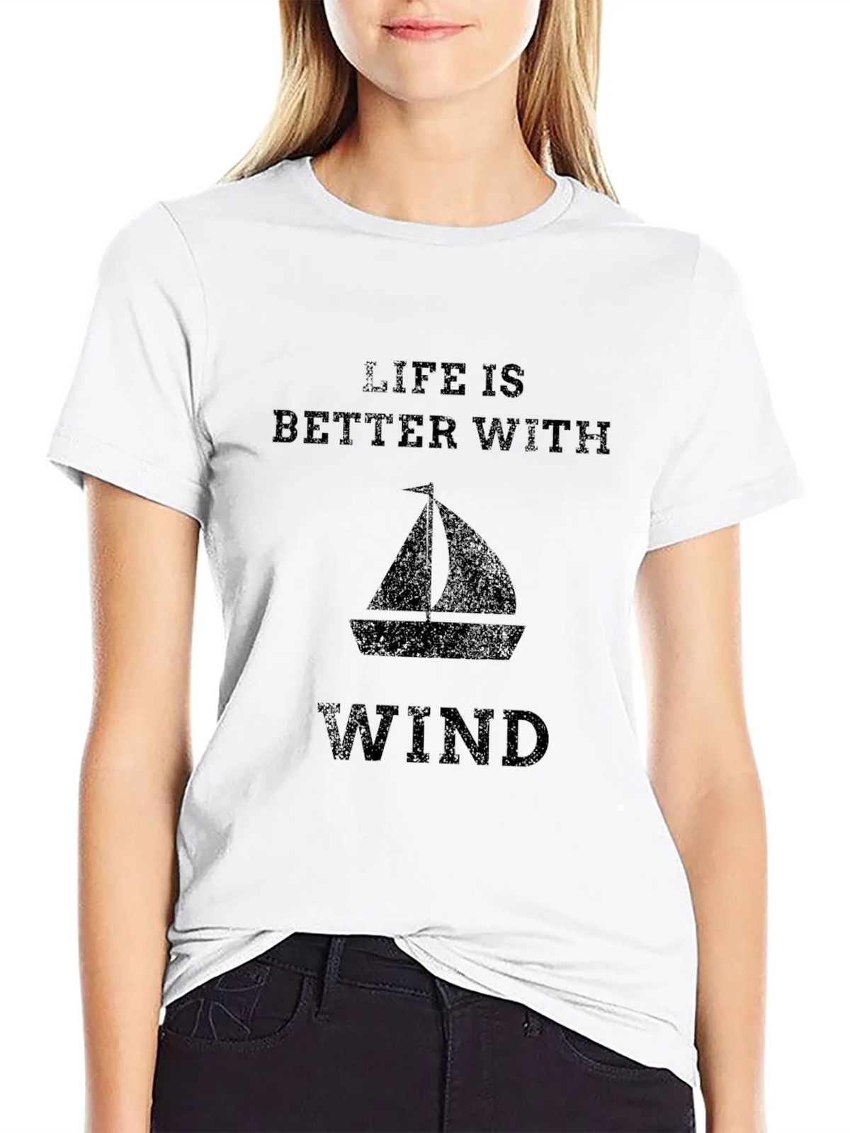 Life is Better With Wind Sailboat Graphic Tee product image 8