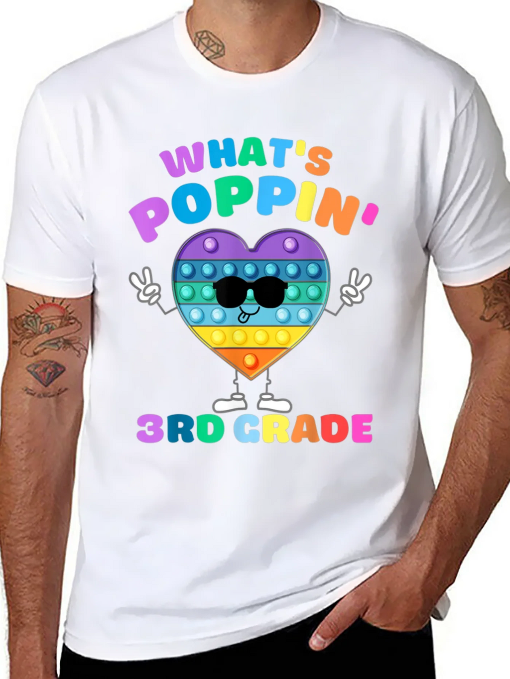 Whats Poppin 3rd Grade T-Shirt product image 7