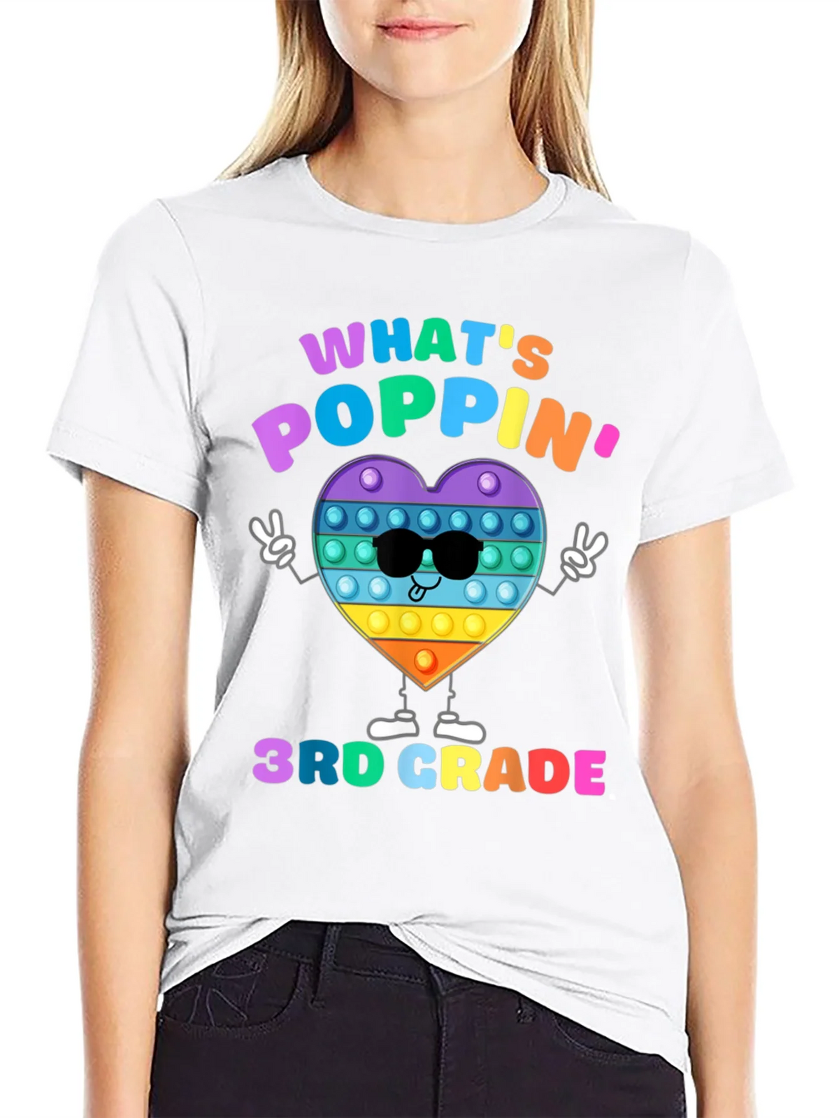 Whats Poppin 3rd Grade T-Shirt product image 8