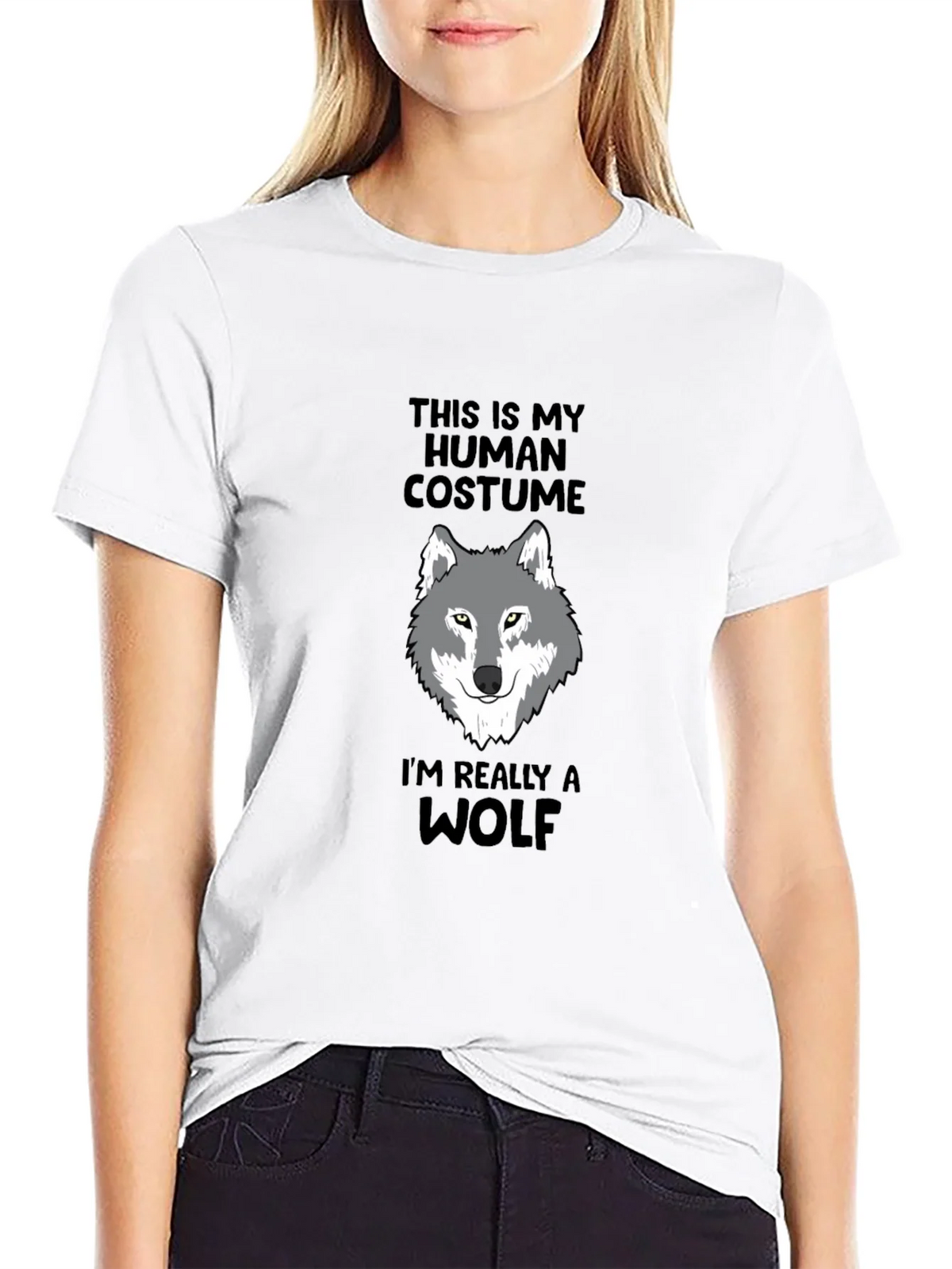 Human Costume Wolf Graphic Tee - Funny Novelty Shirt product image 8