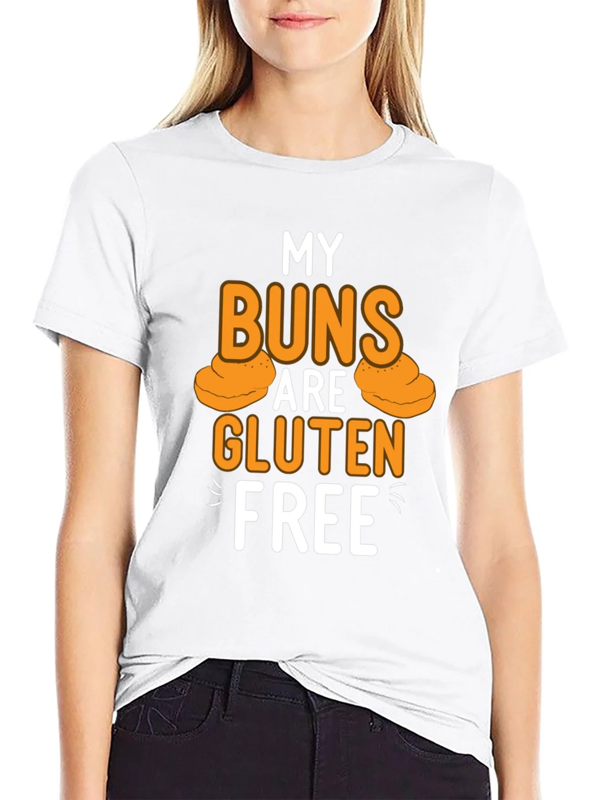 My Buns Are Gluten Free Black T-Shirt product image 8