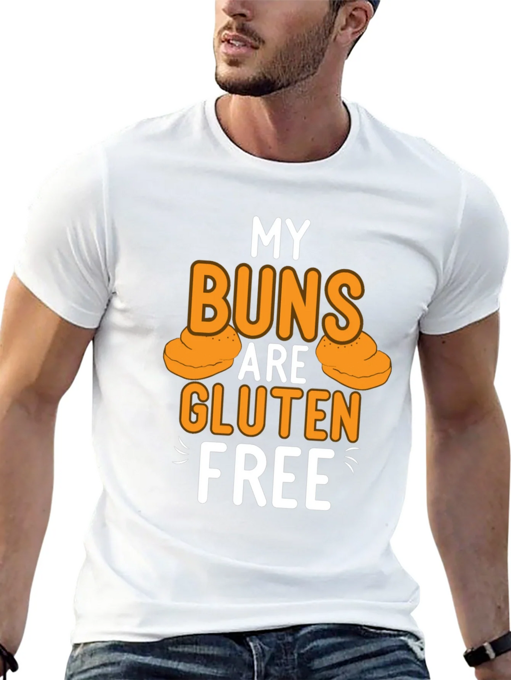 My Buns Are Gluten Free Black T-Shirt product image 12