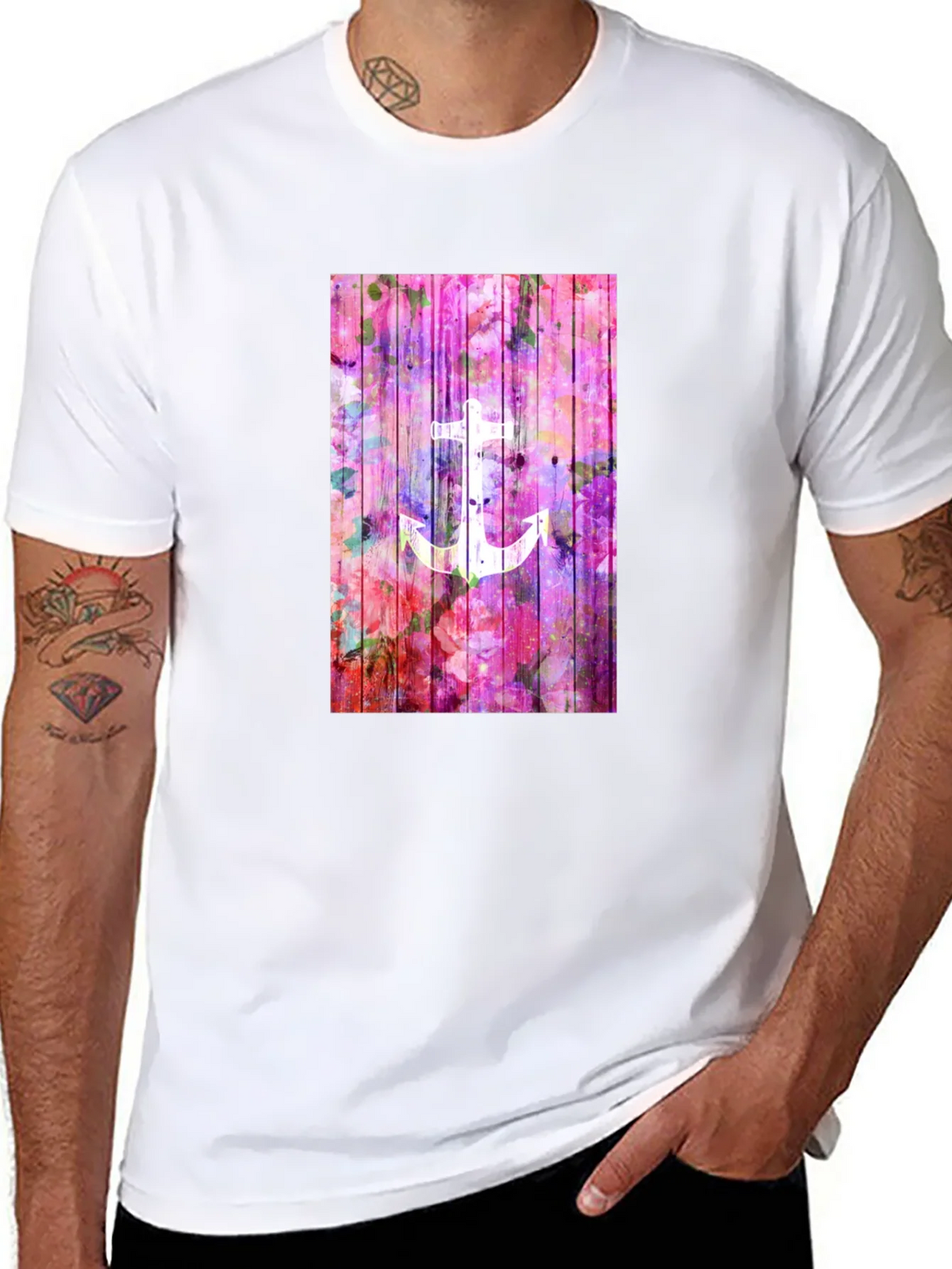Anchor Graphic Tee - Floral Design product image 1
