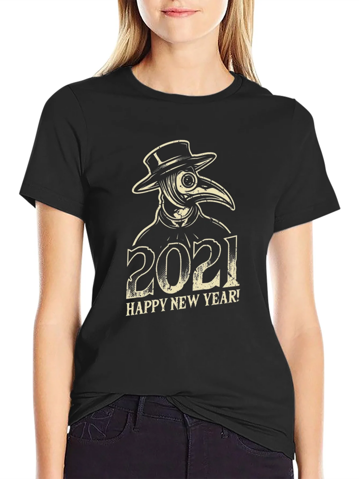 Plague Doctor 2021 Happy New Year T-Shirt product image 2