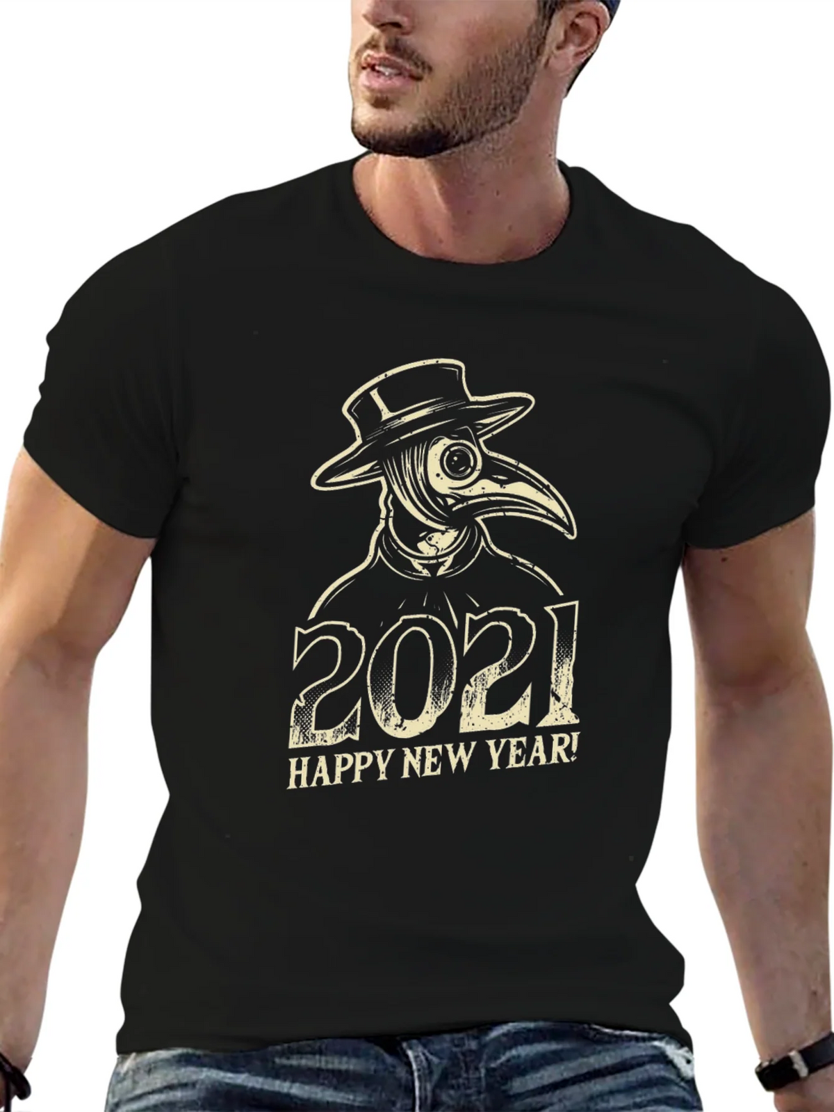 Plague Doctor 2021 Happy New Year T-Shirt product image 6
