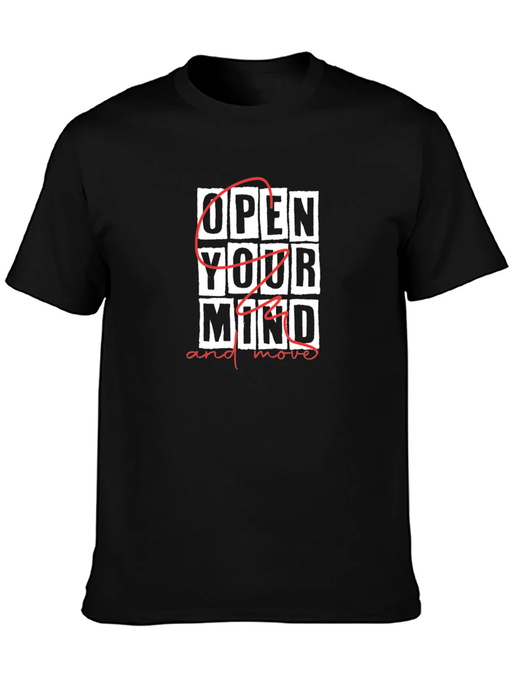 Open Your Mind Graphic Print Black T-Shirt product image 3