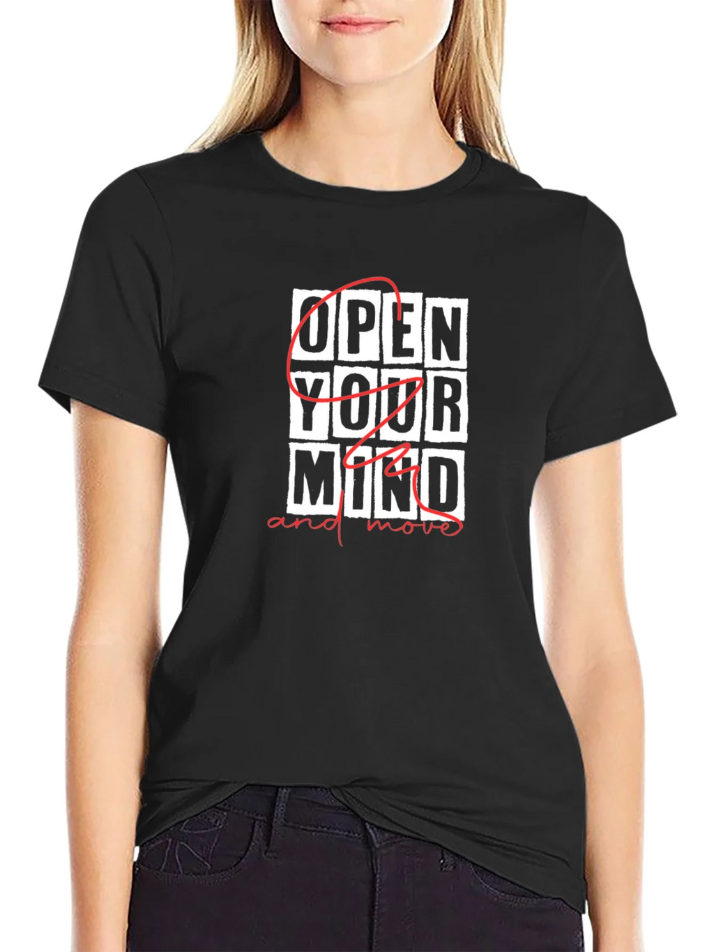 Open Your Mind Graphic Print Black T-Shirt product image 2