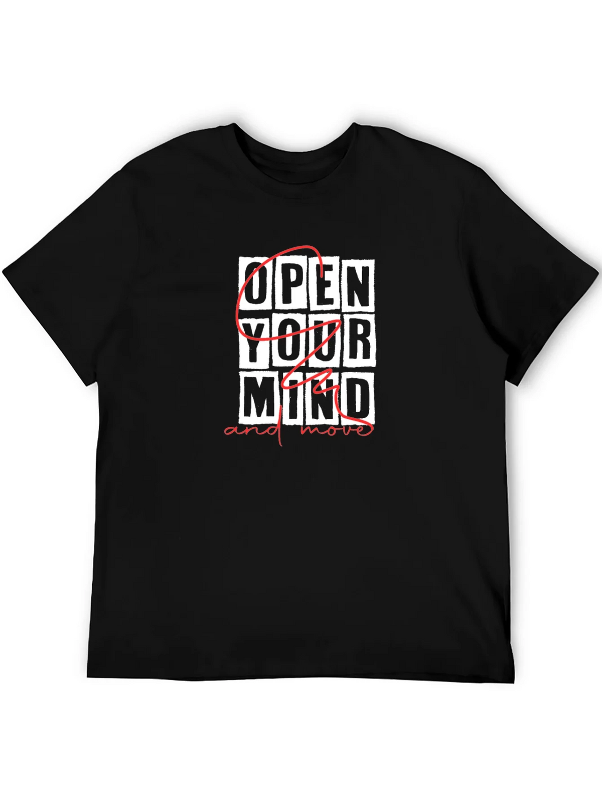 Open Your Mind Graphic Print Black T-Shirt product image 5