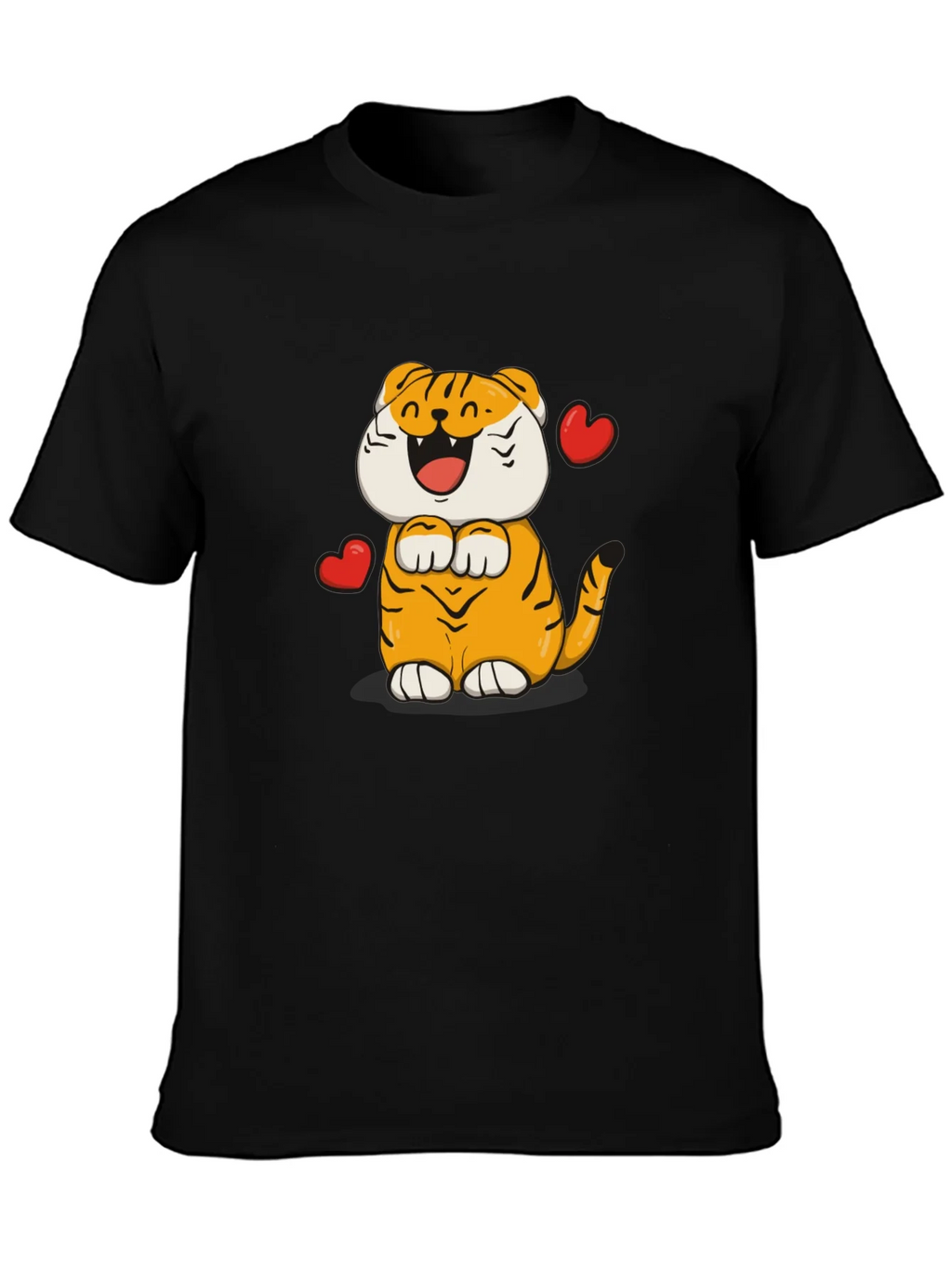Cute Tiger Graphic T-Shirt - Black product image 1