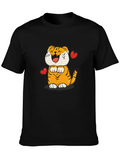 Cute Tiger Graphic T-Shirt - Black product image 1