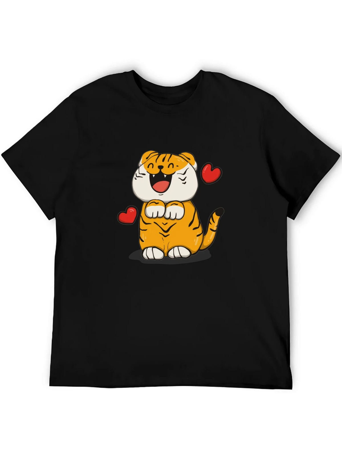 Cute Tiger Graphic T-Shirt - Black product image 2