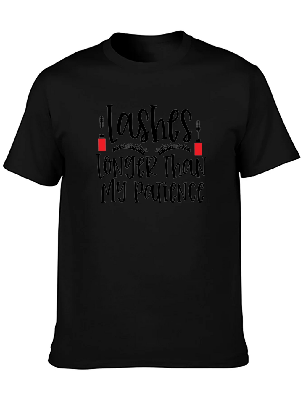 Lashes Longer Than My Patience Graphic Tee product image 3