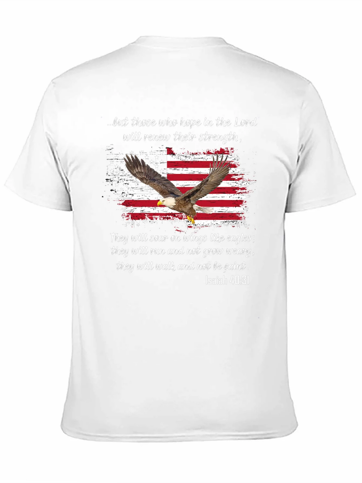American Flag Eagle Isaiah 40:31 T-Shirt product image 10