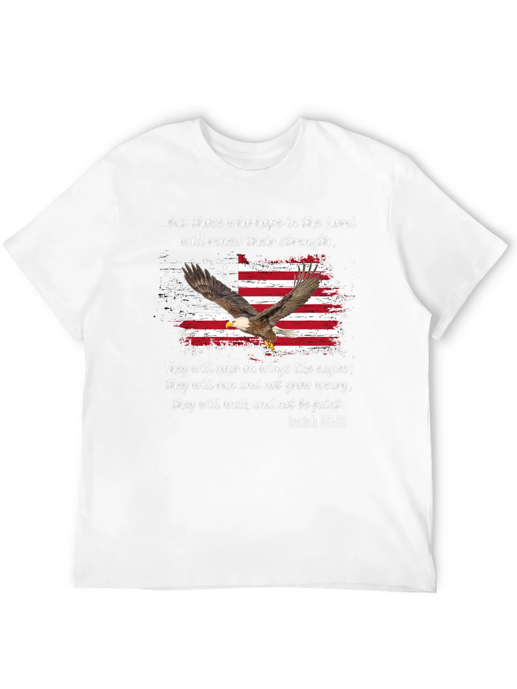 American Flag Eagle Isaiah 40:31 T-Shirt product image 11