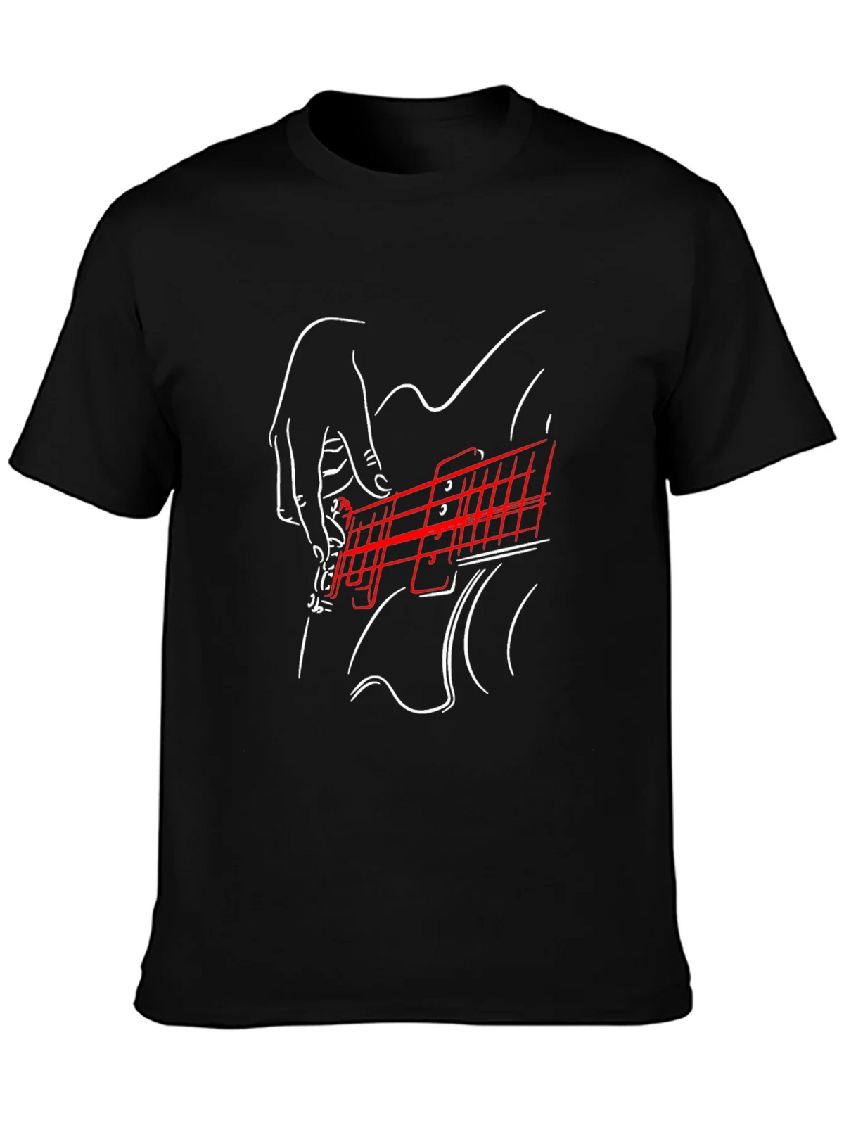 Guitar Graphic Print Black Tee product image 3
