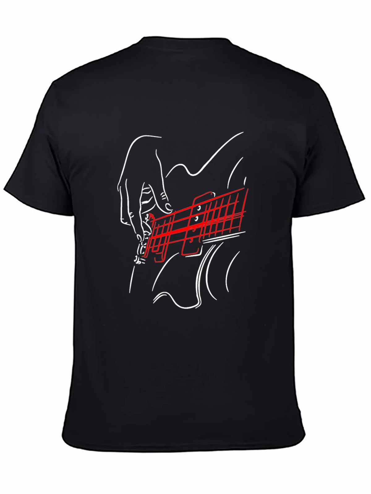 Guitar Graphic Print Black Tee product image 4