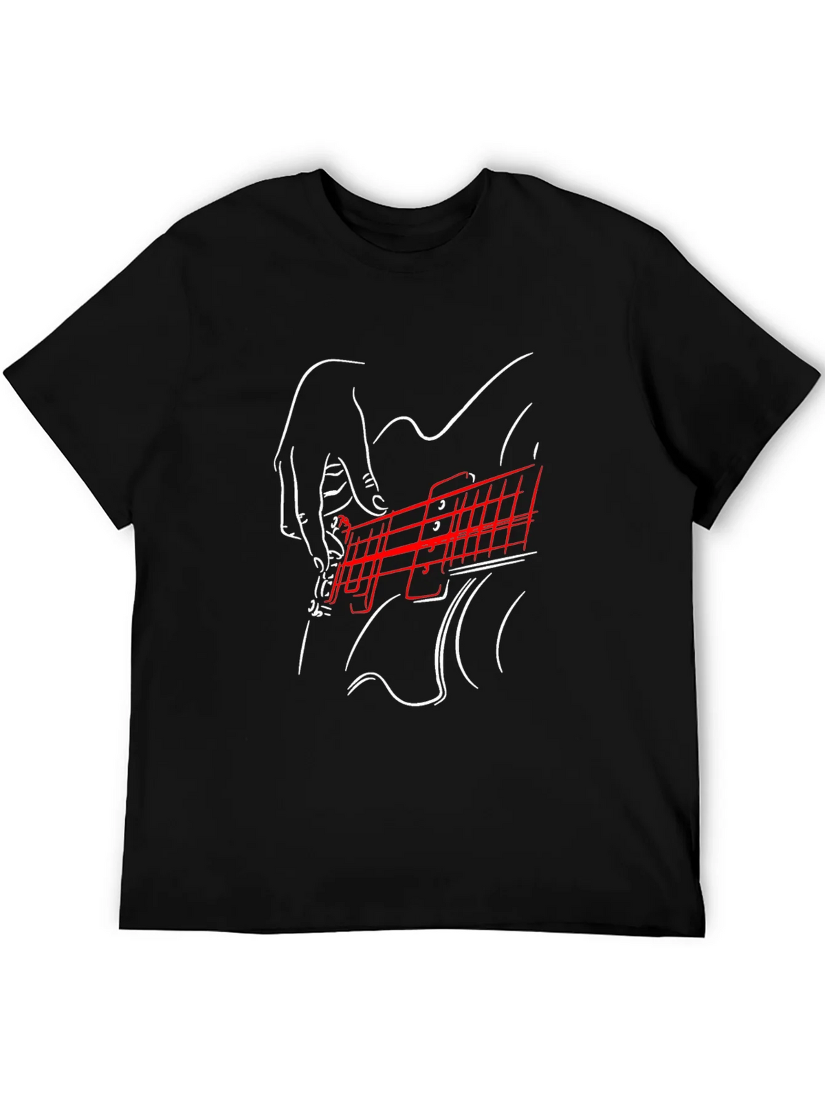 Guitar Graphic Print Black Tee product image 5
