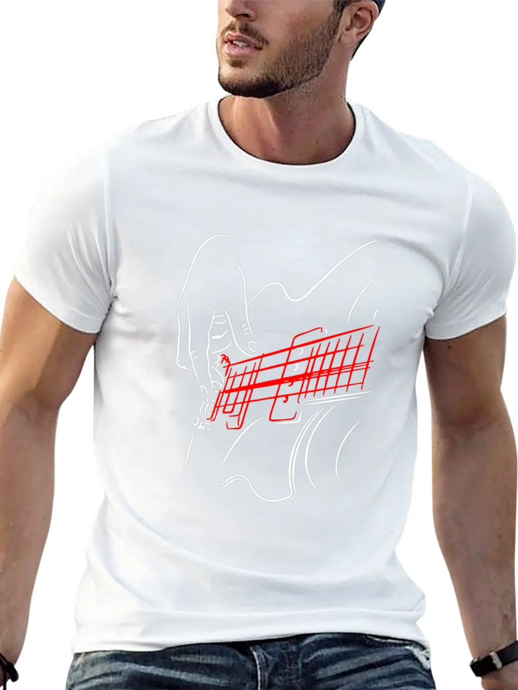 Guitar Graphic Print Black Tee product image 12